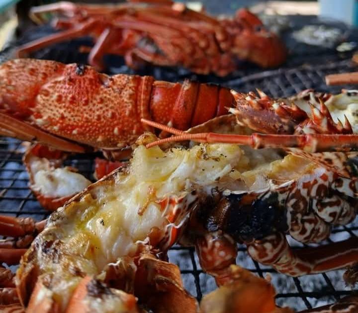 Grilled lobster by Trasmer Boating
