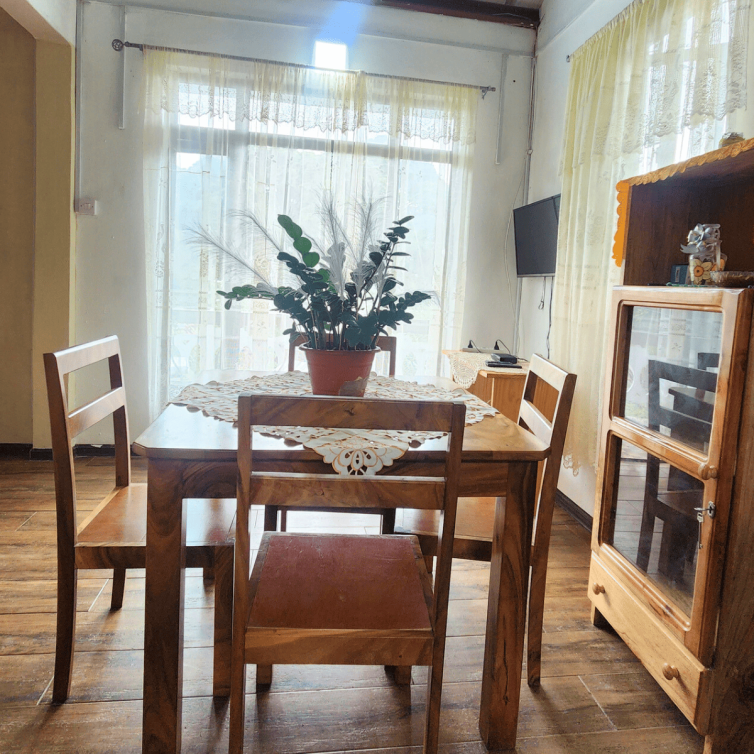 Living area of La Vanille Rodrigues Island long term rent