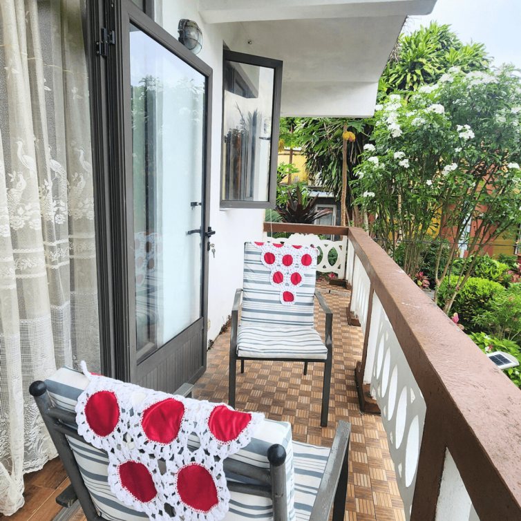 Private balcony of La Vanille Rodrigues Island - long term rental