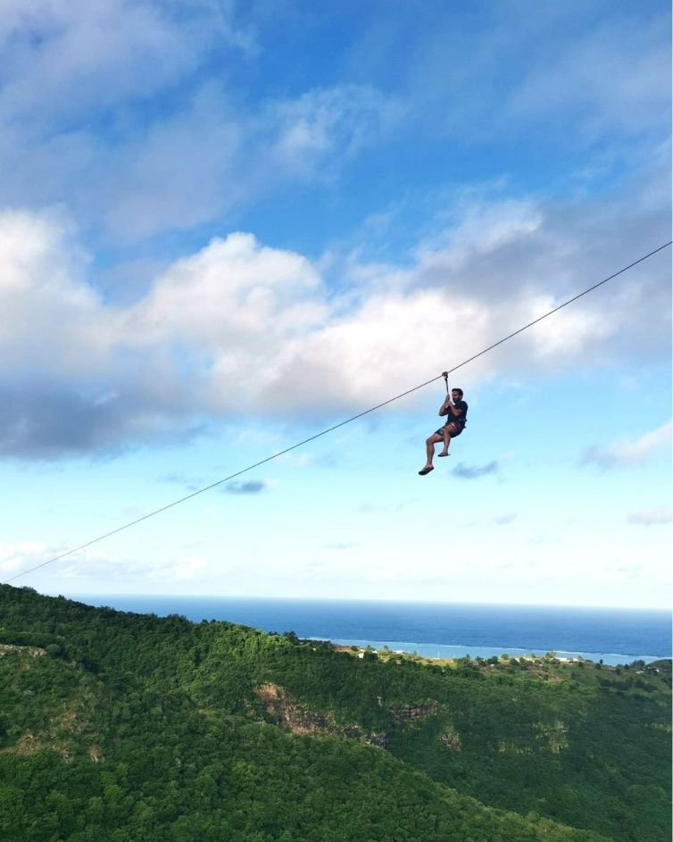 Zipline in Rodrigues Island by RodrigAventure