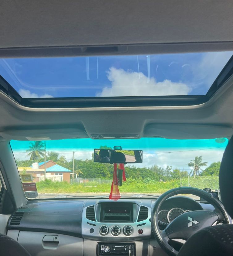 Interior of the Mitsubishi Sportero propose by Lion Transport Services Ltd inn Rodrigues Island